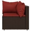 vidaXL Patio Lounge Set Brown and Cinnamon Red