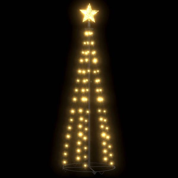 vidaXL Christmas Tree Warm white, black PVC, metal Medium Lights