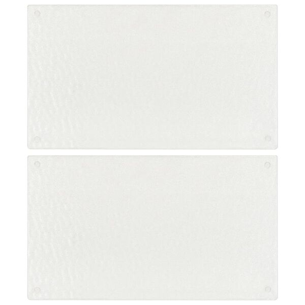 vidaXL Chopping Boards 2 pcs Transparent Bubbles Pattern Tempered Glass