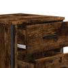 vidaXL Bedside Cabinet Smoked oak Engineered wood, metal