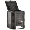 vidaXL Composter Black 100% PP Large Composter Bin Square Modern
