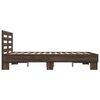 vidaXL Bed Frame without Mattress Brown Oak 135 x 74.8 "