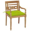vidaXL Batavia Chairs with Cushions 6 pcs Solid Teak Wood