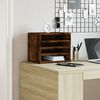 vidaXL Desk Organiser Smoked Oak 14.2x10.2x11.6" Engineered wood