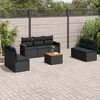 vidaXL Garden Sofa Set Black
