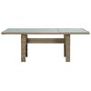 vidaXL Dining Table Brown and transparent