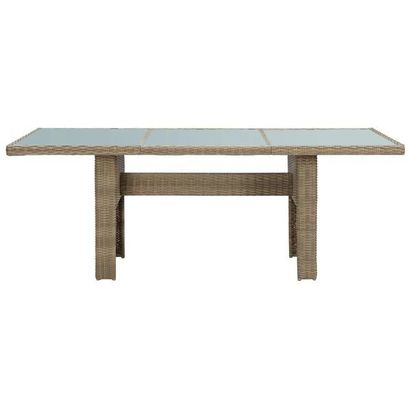 vidaXL Dining Table Brown and transparent