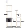 vidaXL Cat Tree Dark Grey Engineered Wood Extra Large Durable Cat Tree