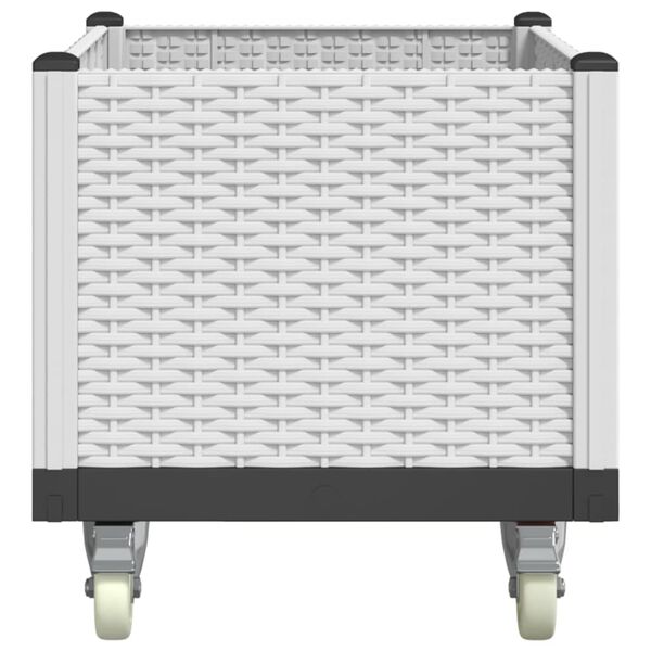 vidaXL Garden Planter White Polypropylene Large Portable