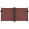 vidaXL Retractable Side Awning Brown 100% Polyester with PU coating, Steel