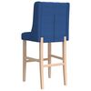 vidaXL Bar Chair Blue Solid rubber wood, 100% polyester fabric, foam