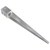 vidaXL Ground Spikes 6 pcs Silver 3.9x3.9x35.8" Galvanised Steel