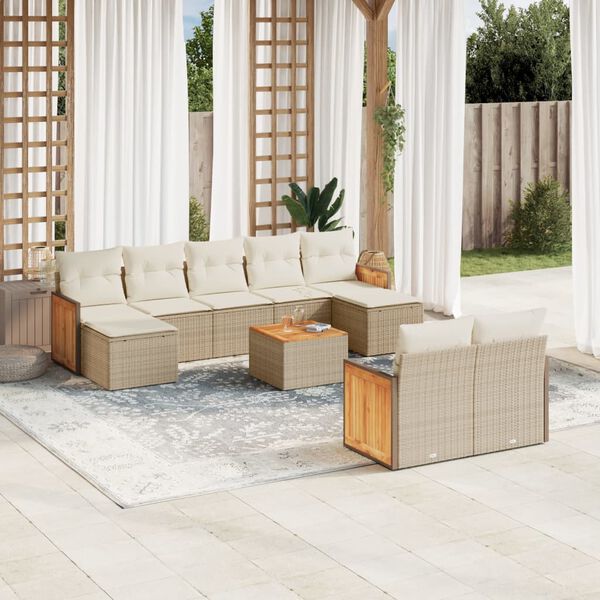 vidaXL Garden Sofa Set Beige