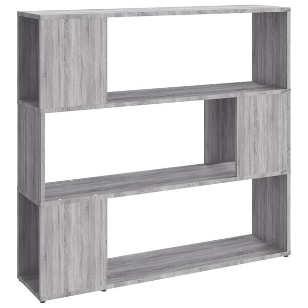 vidaXL Book Cabinet Grey Sonoma Engineered Wood Compact Book Cabinet