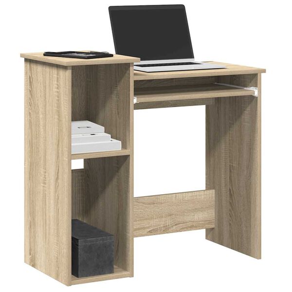 vidaXL Desk Sonoma Oak Engineered Wood 33.1 x 15.7 x 30.7 in Desk