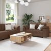 vidaXL Sofa Set 2 pcs Brown 219 x 77 x 82 cm fabric