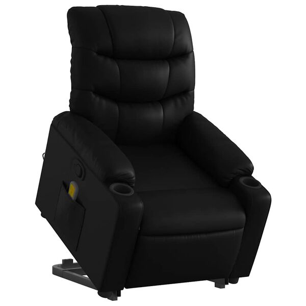 vidaXL Stand Up Massage Recliner Chair Black