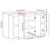 vidaXL Sideboard White Engineered wood 47.2x16.1x29.5 in Sideboard