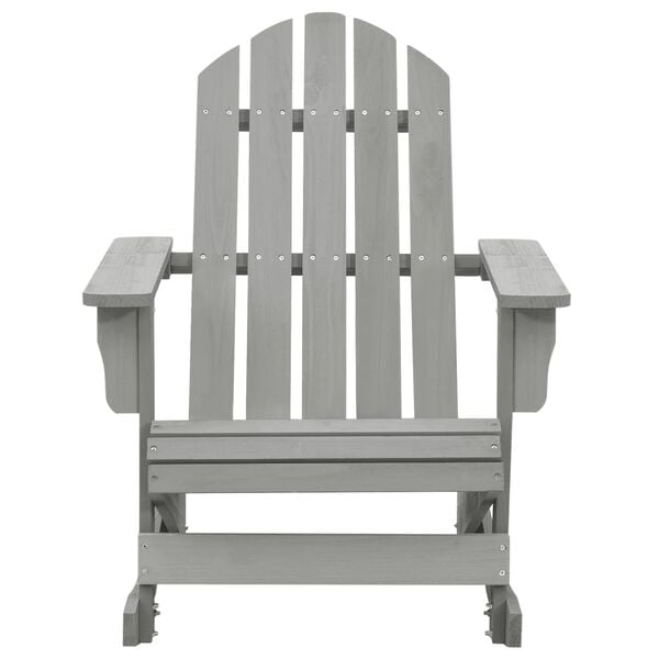 vidaXL Garden Rocking Chair Grey Hardwood Standard Durable
