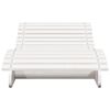 vidaXL Sun Lounger White Solid pine wood 80.7x27.6x12.4 in Ergonomic