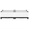 vidaXL Raised Bed White Polypropylene Medium Raised Bed Rectangular