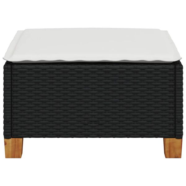 vidaXL Garden Stool Black, Cream White