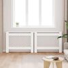vidaXL Radiator Covers 2 pcs White 44.1"x7.5"x32.1" MDF