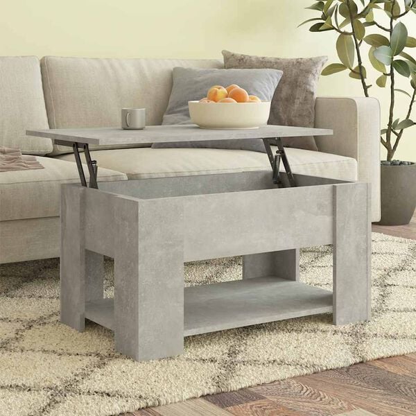 vidaXL Coffee Table Concrete Grey Engineered Wood Medium Coffee Table