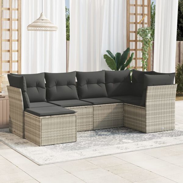 vidaXL Garden Sofa Set Light grey, Dark grey