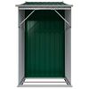 vidaXL Garden Shed Green Galvanized Steel, Polypropylene Large