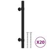 vidaXL Cabinet Handle Set of 20 Black