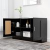 vidaXL Sideboard Black 47.2"x12"x27.6" Engineered Wood