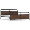 vidaXL Bed Frame Brown Oak Steel King Size Bed Frame Rectangular
