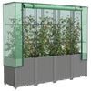 vidaXL Raised Bed Light grey Polypropylene 63.0 x 15.7 x 60.2 in