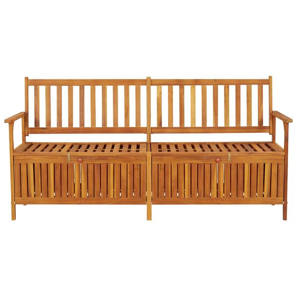 vidaXL Bench Natural brown Solid acacia wood, 100% polyester Large