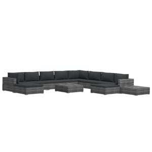 vidaXL Patio Lounge Set Set of 12 Gray