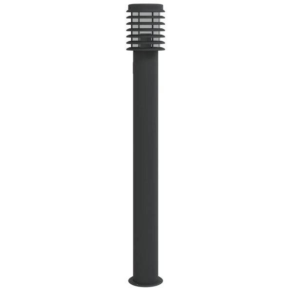 vidaXL Outdoor Floor Lamp Set of 3 Black Stainless steel, Polycarbonate