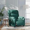 vidaXL Electric Massage Recliner Chair Dark Green Fabric