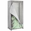 vidaXL Wardrobe Grey, Multicolor Polyester, Iron Medium Collapsible