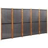vidaXL 5-Panel Room Divider Black 137.8"x70.9"