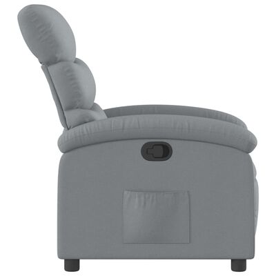 vidaXL Recliner Chair Light Gray Fabric