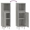 vidaXL Bathroom Cabinet Grey sonoma Engineered wood, iron Tall