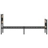 vidaXL Bed Frame Black, Sonoma Oak Iron, Engineered Wood 80 x 79 in Single