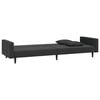 vidaXL Sofa Bed Black Velvet Velvet (100% polyester), Wooden Frame, Plastic