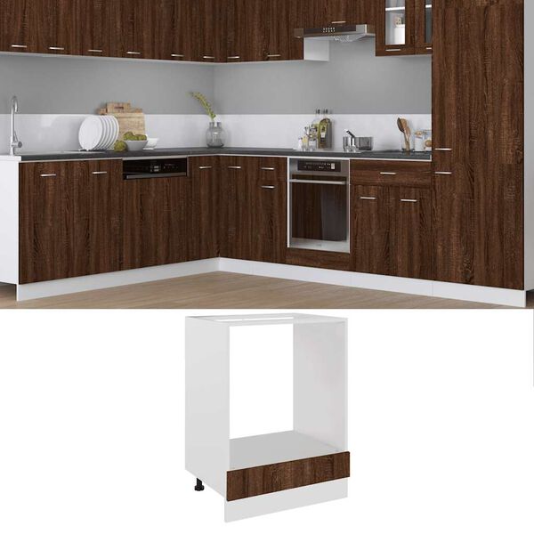 vidaXL Oven Cabinet Lyon Brown Oak 23.6"x18.1"x32.1" Engineered Wood