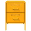 vidaXL Bedside Cabinet Mustard Yellow Steel Bedside Cabinet Rectangular