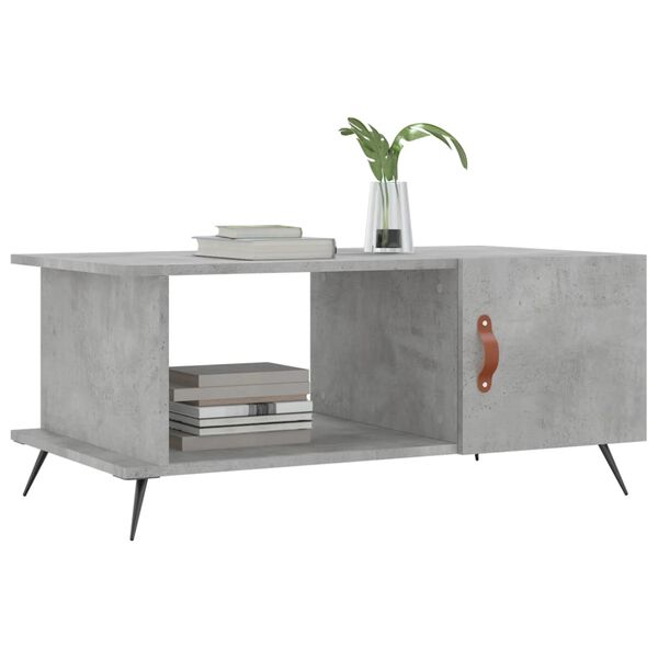 vidaXL Coffee Table Concrete Grey Engineered Wood, Iron