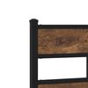 vidaXL Bed Frame Black, Smoked Oak Iron Twin Bed Frame Rectangular