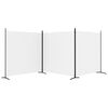 vidaXL 3-Panel Room Divider White 206.7"x70.9" Fabric