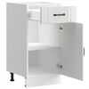 vidaXL Kitchen Base Cabinet Shiny White Engineered Wood Medium
